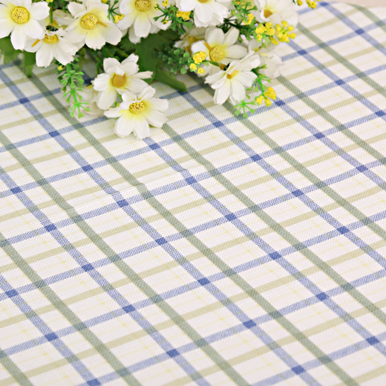 小方格蓝台布布料