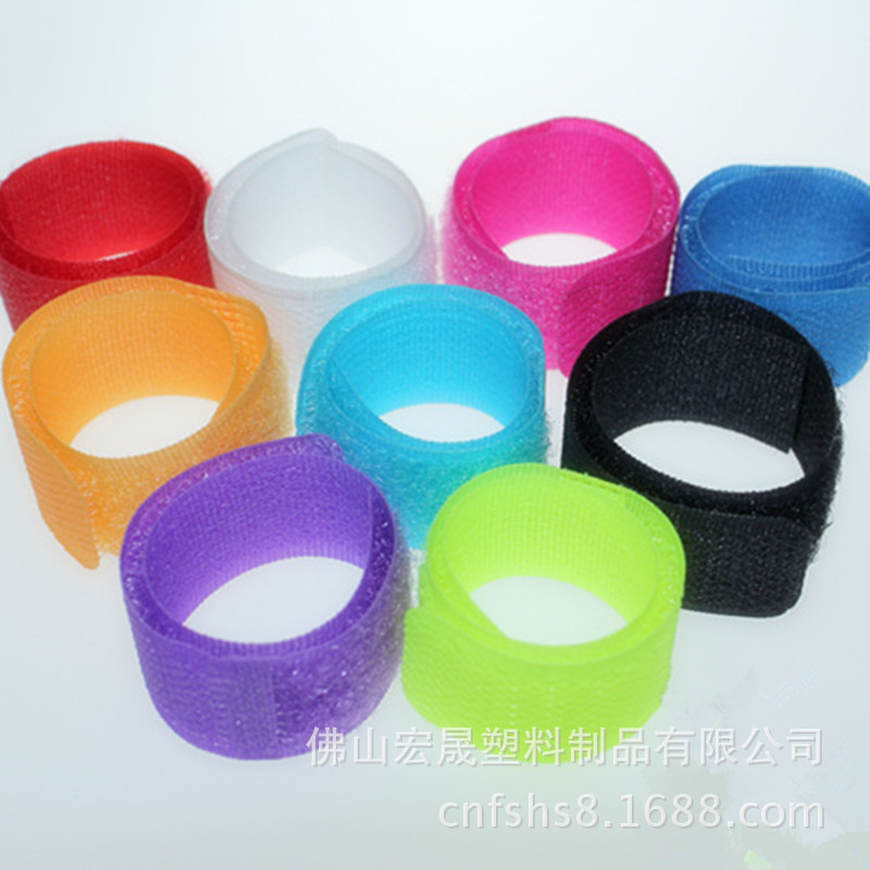 电脑理线带批发厂家糖果色理线带数据线多功能扎带魔术贴扎带定制|ms