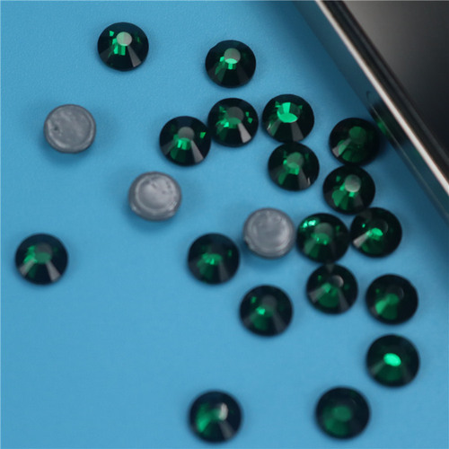 Rhinestones dark green DIY accessories nail stick diamond wedding dress hot drill mobile phone shell jewelry drill