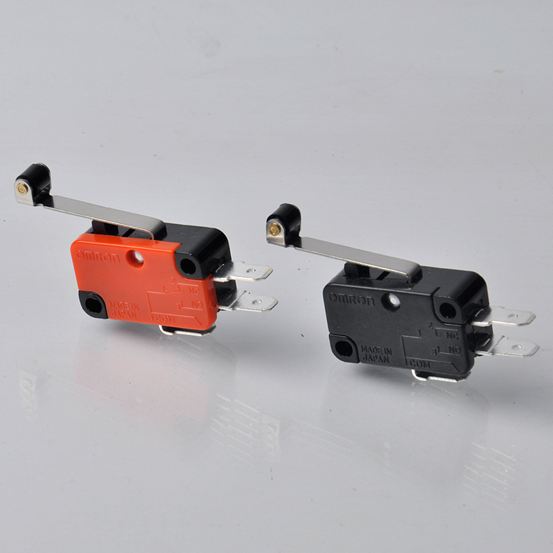 厂家直销高端 V-156-1C25长柄带轮铜件银点定做耐用微动开关