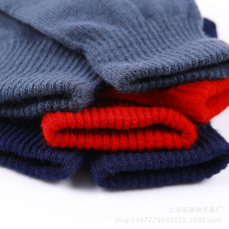 秋冬新款素色加绒手套魔术针织保暖手套厂家直销批发