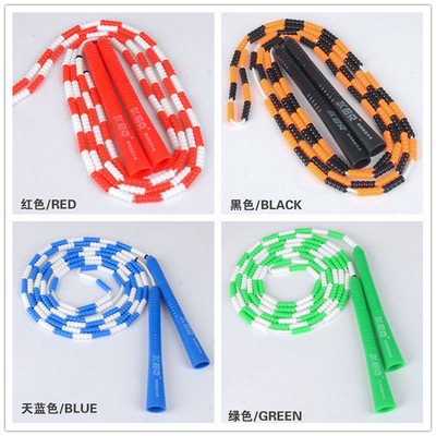 children colour Pattern skipping rope Slub rope Platinum gram BK01 Bead Festival skipping Children skipping Rope skipping manufacturer