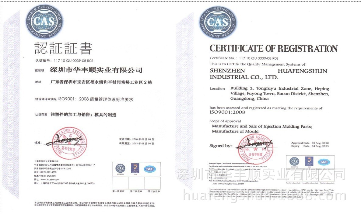 ISO9001 2008質量管理體系認證