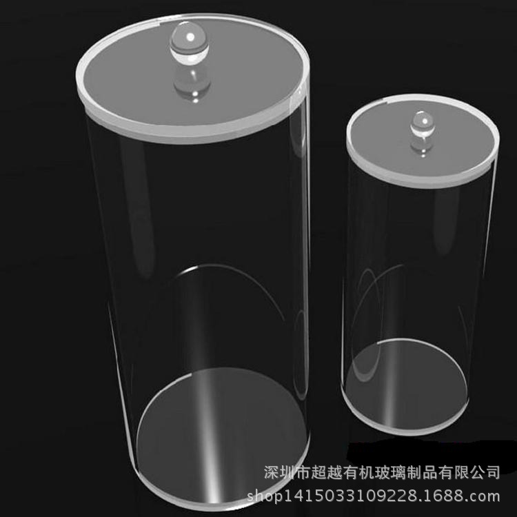 透明亚克力糖果盒圆柱收纳盒圆筒超市散装休闲食品盒亚克力圆桶