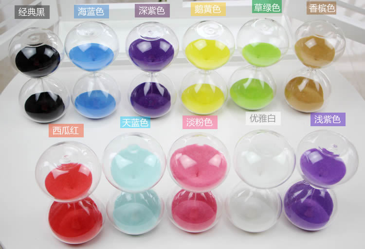 Directo de fábrica reloj de arena temporizador vidrio transparente 5/10/30 minutos/60 minutos reloj de arena