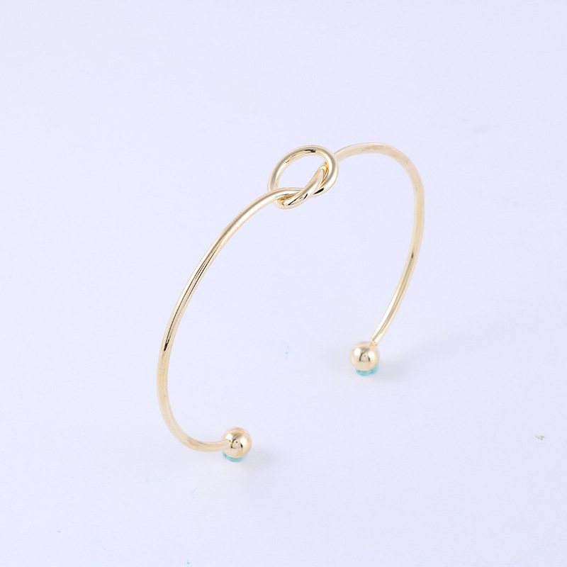 Korean Style Fashion Knot Bracelet Open Bangle Silver Alloy Personalized Jewelry Wholesale detail image 9