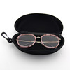 Big glasses solar-powered with zipper, handheld sunglasses suitable for men and women, box