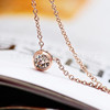 Fashionable short necklace stainless steel, golden chain for key bag , pendant, simple and elegant design, 18 carat, pink gold