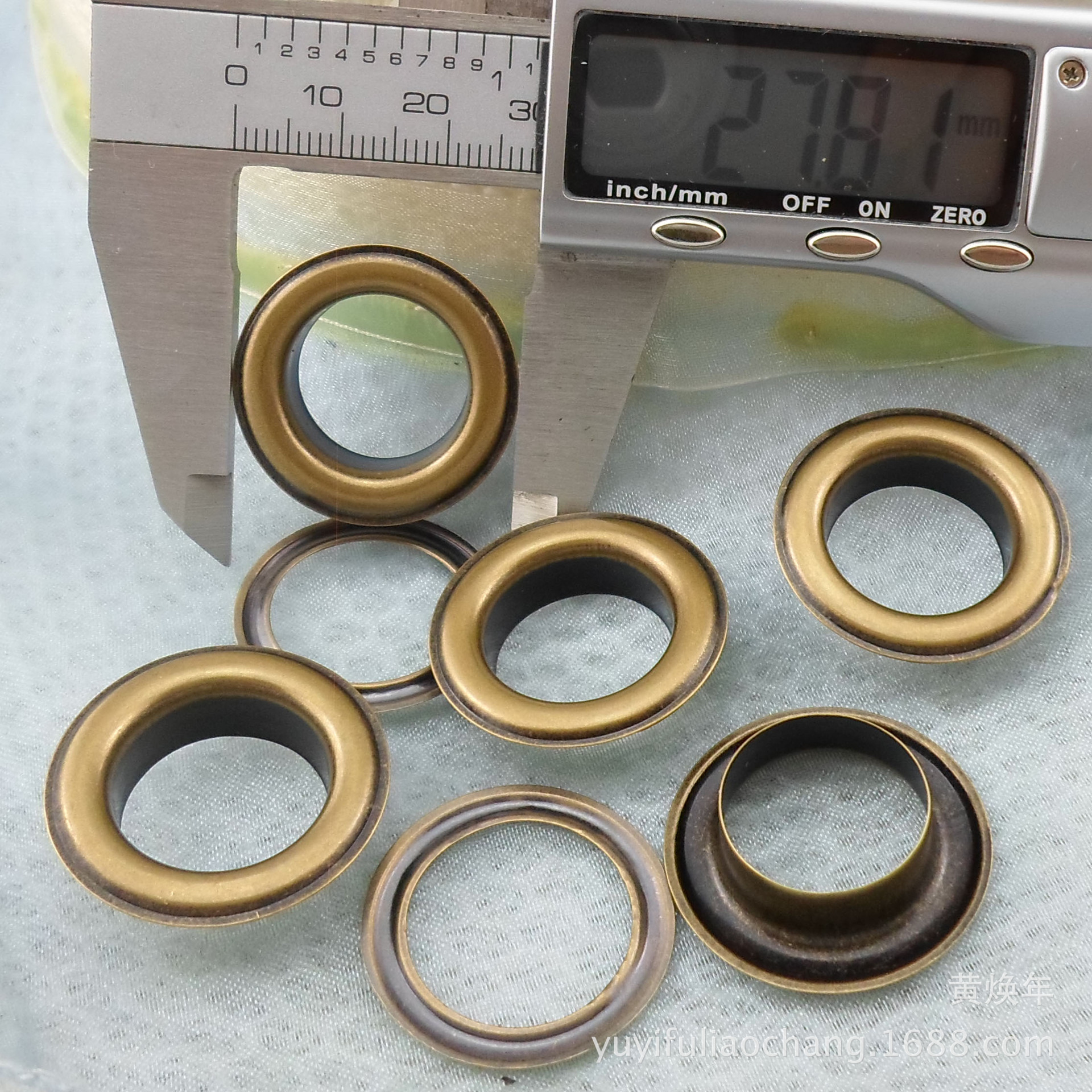 外28×内径17×高7MM压边鸡眼 帆布大号气眼 窗帘扣铜凤眼