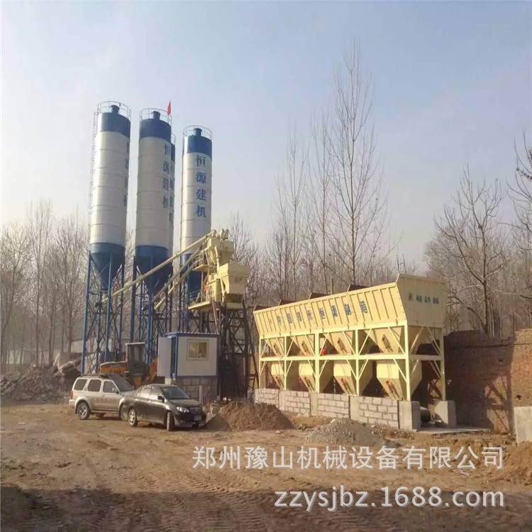 全自动控制混凝土搅拌站75 hzs75型混凝土搅拌站设备 75方搅拌站