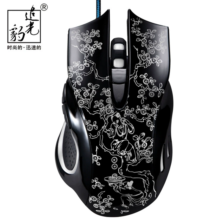 Проводная мышь (Chasing Leopard 169) USB, игровая LED-подсветка, настольный ПК и ноутбук, эргономичная 1600 DPI