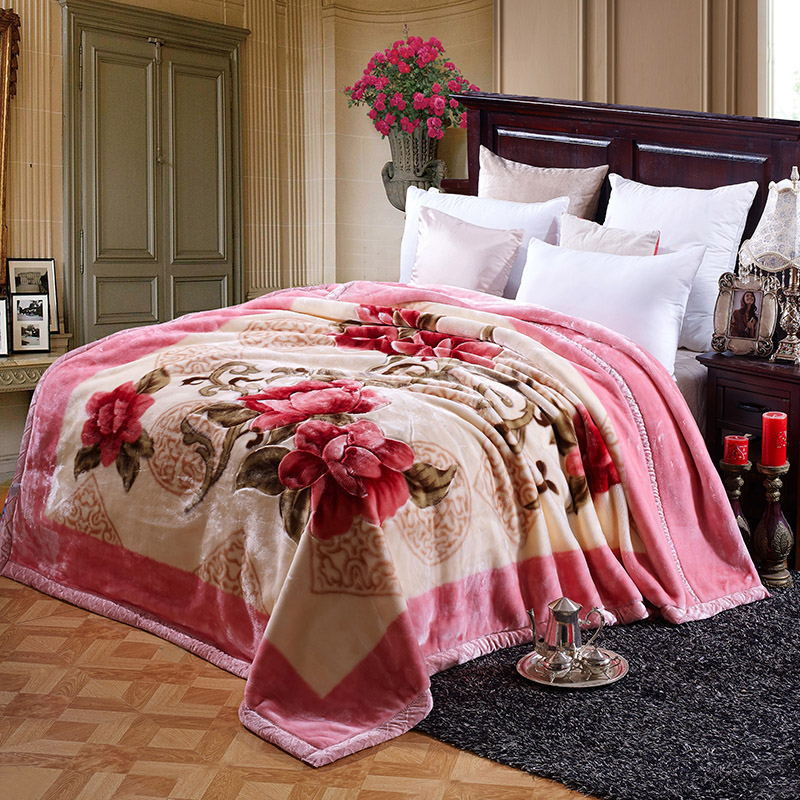 Wedding Super Soft Blanket Double Layer Raschel