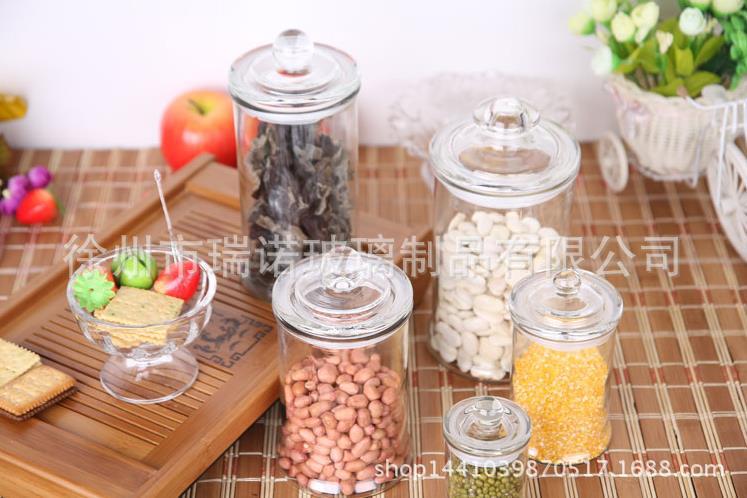 厂家直销 密封罐玻璃罐透明储物罐奶粉罐茶叶罐大号玻璃瓶子罐