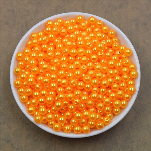 6mm imitation pearl colored round straight hole ABS false pearl eco-friendly clothing accessories beads wholesale