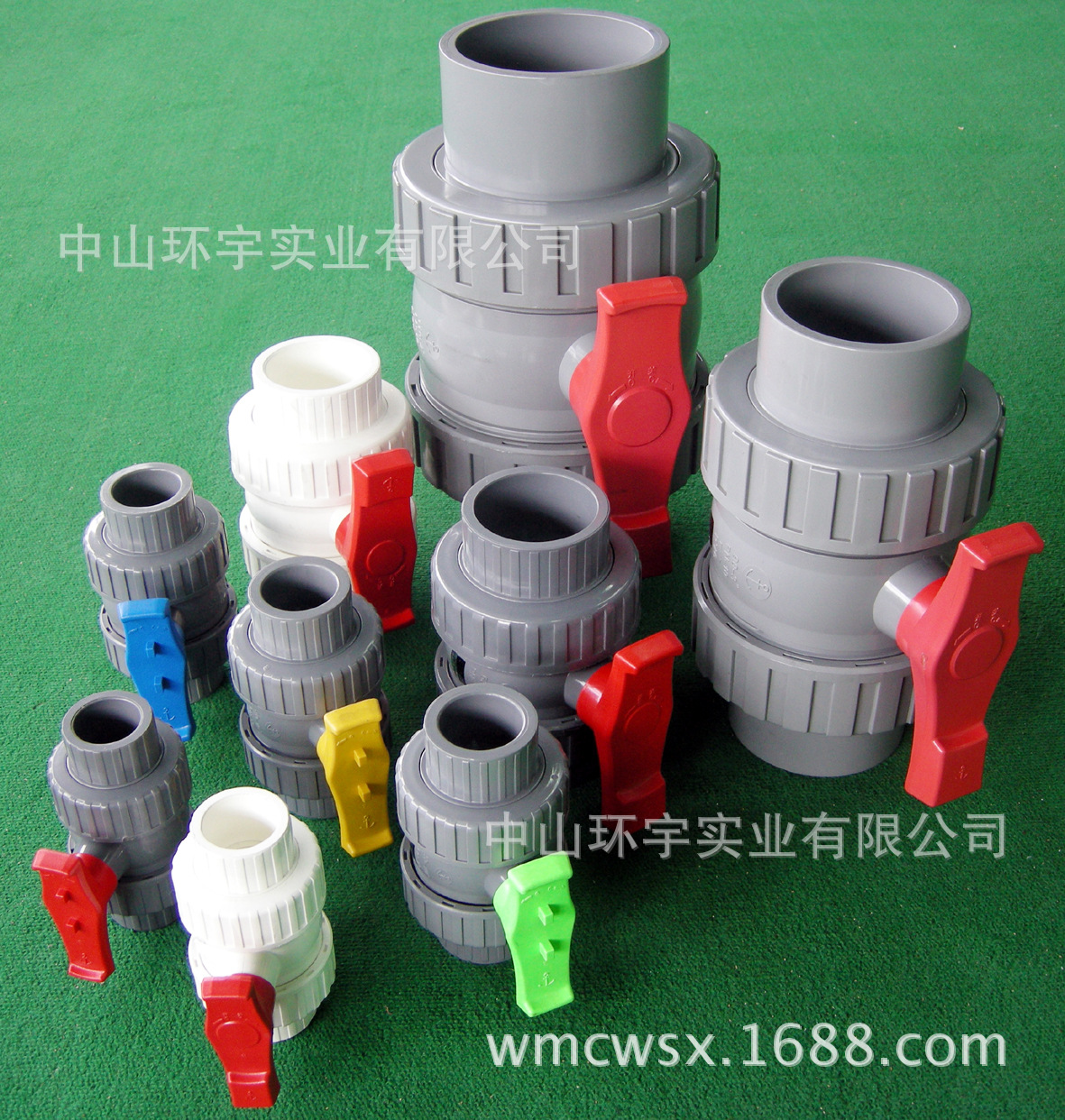 日标工业 UPVC球阀价格/阀门厂家/ 灰色耐腐蚀耐高压球阀 双活接