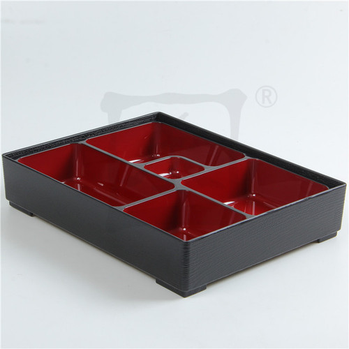 Regular temperature day-use medium-sized printed bento box restaurant canteen lunch box sushi box meal delivery box set meal rice box