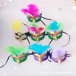 厂家直销羽毛面具 化妆舞会绒毛面具 万圣节圣诞节气氛道具批发