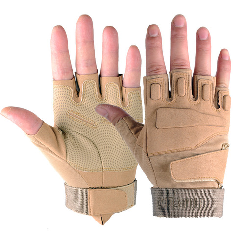 Supply Wholesale Black Hawk Outdoor Half Finger Gloves Tactical Gloves Mountaineering Sports Military Enthusiast Fitness Gloves for Men