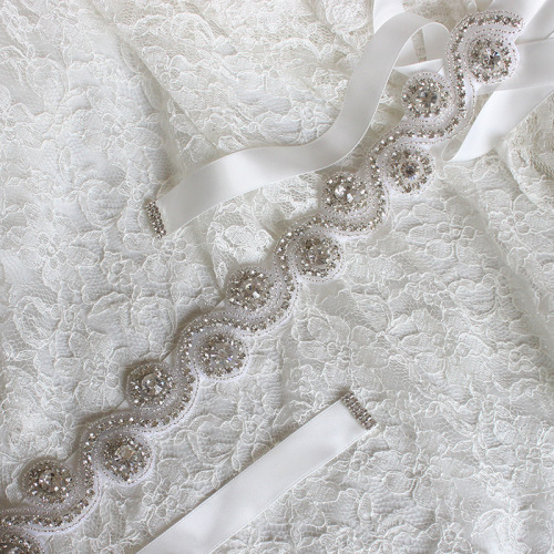 XW23 cross-border hot-selling European and American bride wedding dress rhinestone belt pregnant women photo dress girdle newborn party