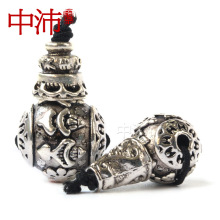 【中沛】尼泊尔藏式祥云如意图案三通佛头/diy合金饰品配件批发