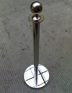 不锈钢挂绳一米线护栏 栏杆座 警戒线隔离带钛金色迎宾礼宾柱福建