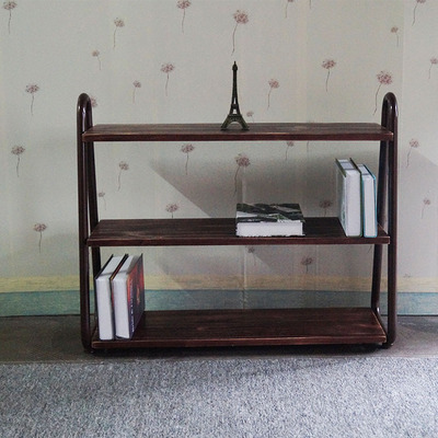 美式复古置物架客厅简易鞋架多层隔板实木鞋柜防尘物品收纳架格架|ms