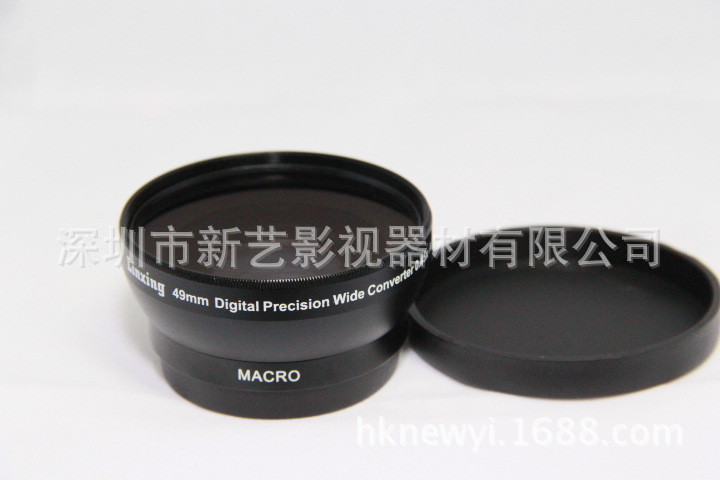 批发 新艺 49mm 0.45倍 广角镜 0.45X 49MM 黑色/银色(UV62)