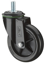 南京 苏州 向荣风火A2 2.5 3 4 5寸丝杆黑色橡胶静音轮 防静电轮