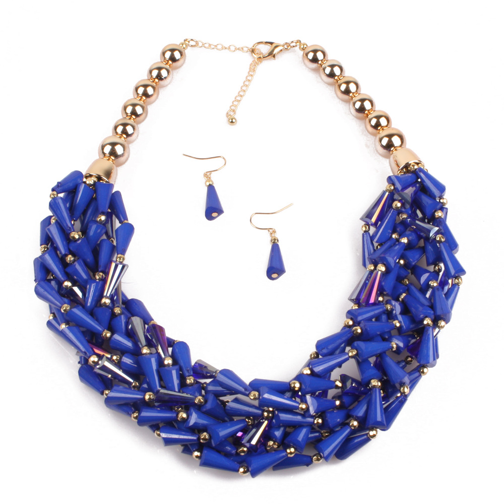 Occident and the United States Resinnecklace (Pieces of red)NHCT0019-Pieces of red
