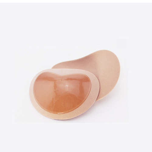 Wholesale with box heart-shaped self-adhesive thickened sponge bikini silicone breast pad swimsuit underwear pad