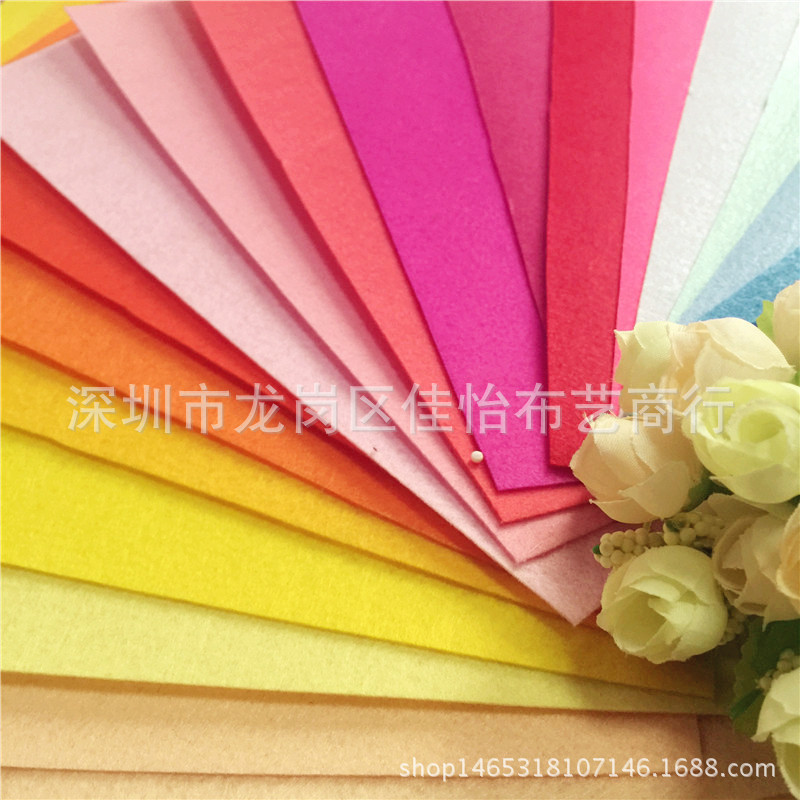 进口彩色不织布套装42色15*15cm 手工DIY材料包毛毡 无纺布批发-阿里巴巴
