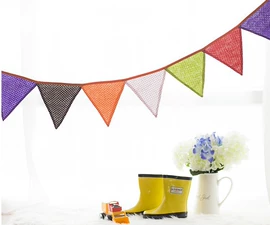 吊旗/三角旗;拉花、彩带;女装加工