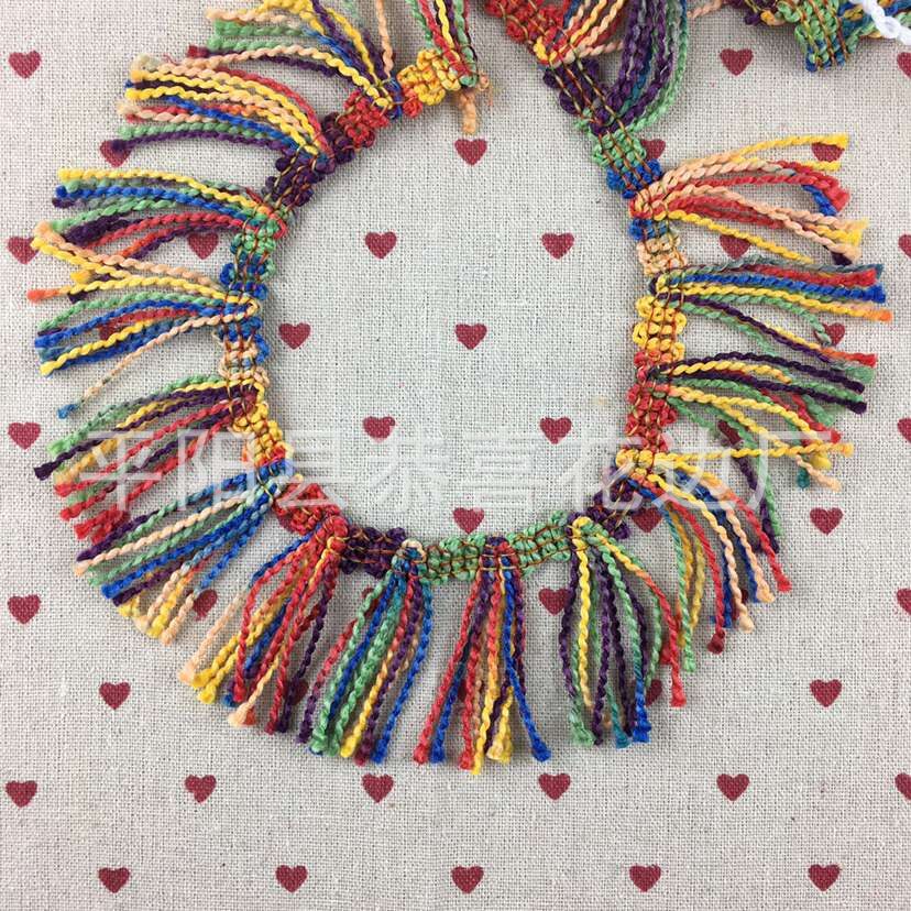 波纹纱七彩流苏