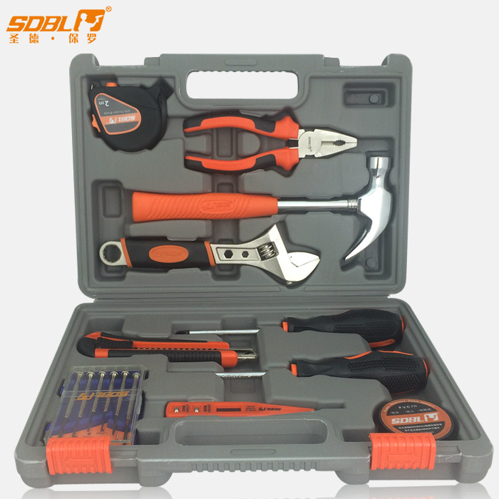 SDBL手动家用多功能工具箱套装电工维修组合五金工具组套盒SD008B