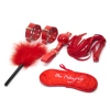 Red set, handcuffs