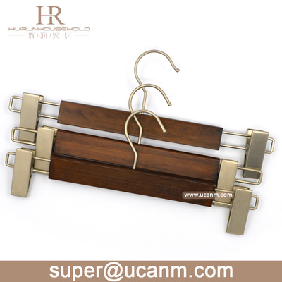 实木裤架 防滑裤夹带夹子 裤子加厚木质裤夹子衣柜挂裤子LOGO定制|ms