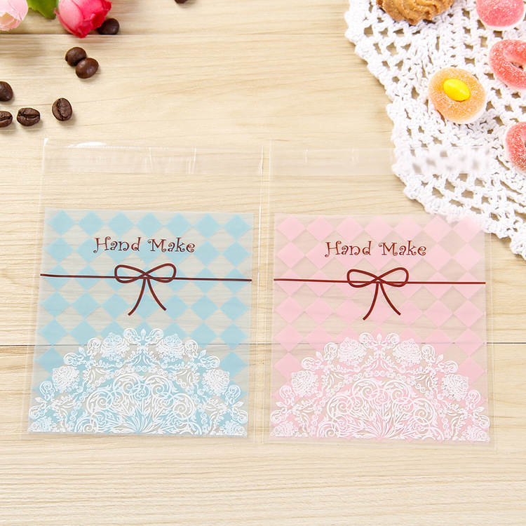 10*10cm半透明印花自封袋 月饼自粘袋喜糖包装厂家批发可加印logo