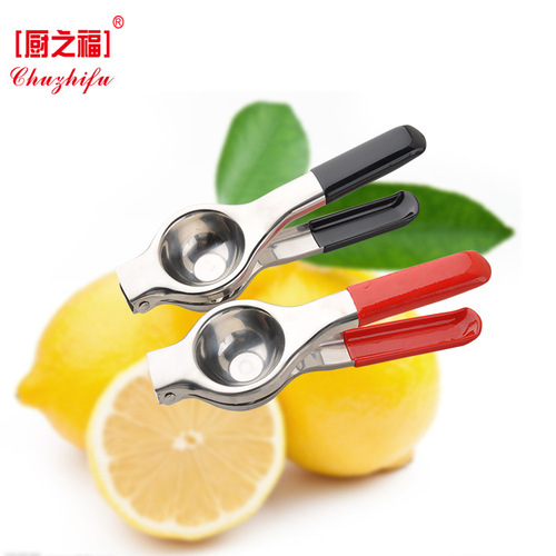 201 stainless steel rubber handle manual juice clip lemon juicer household small manual juicer squeeze lemon clip