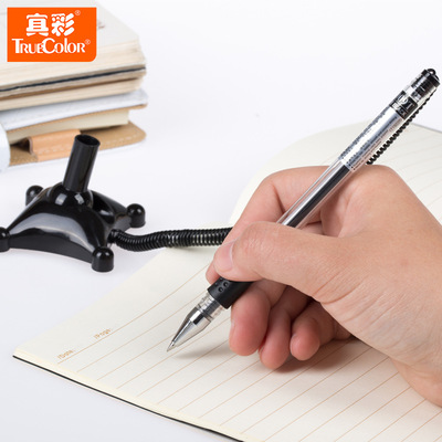 真彩 台筆中性筆 櫃台筆 粘桌筆 銀行證券用筆 黑色 0.5mm 009T