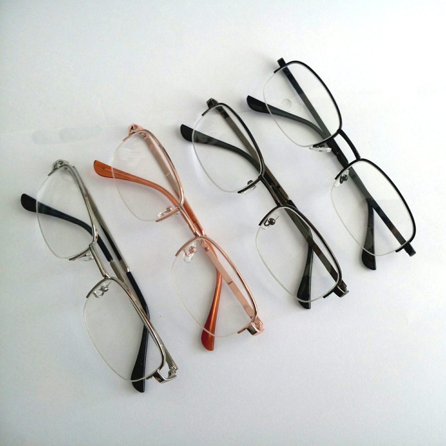 韓版學院複古金屬眼鏡框 女文藝近視眼鏡架 男拉絲半框金屬平光鏡