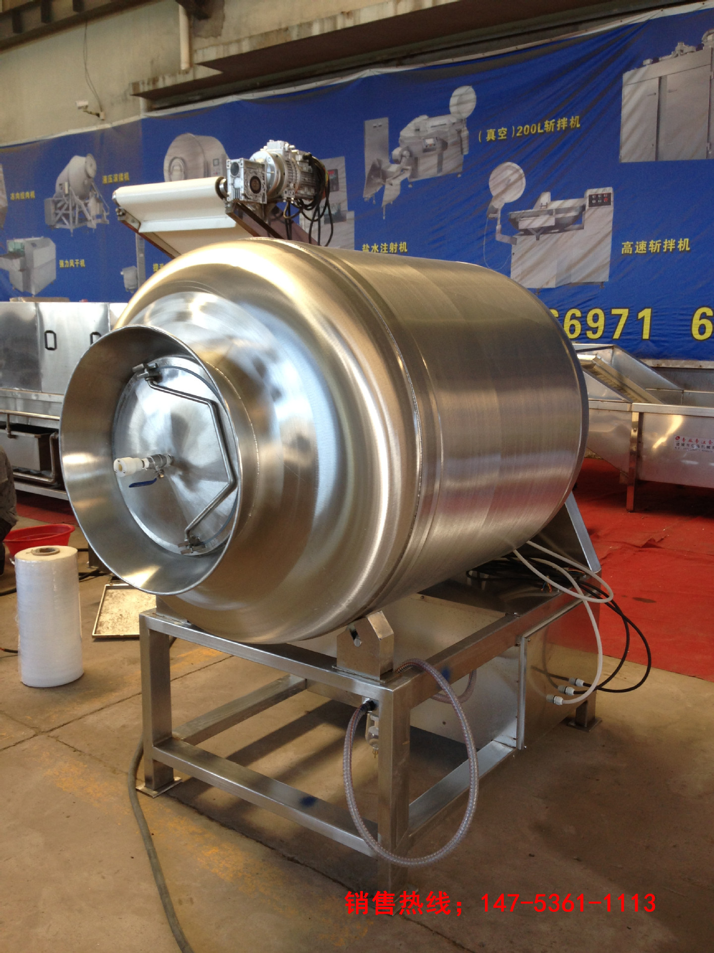 YM-600型真空滚揉机 大型鸡鸭腌肉机 变频调速