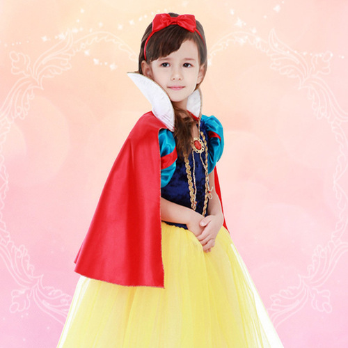 Children's Snow White Dress Girls' Christmas Halloween Dress Costume Dress Performance Costume Europe and America