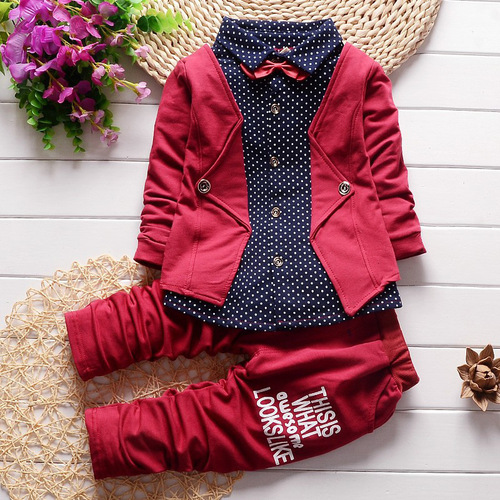  Spring and Autumn New Boys' Gentleman Three-Piece Set - Dropshipping - Direct Manufacturer Sales