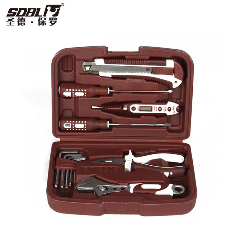 圣德保罗金刚珍珠镍12件套家用工具套装 SD-8803
