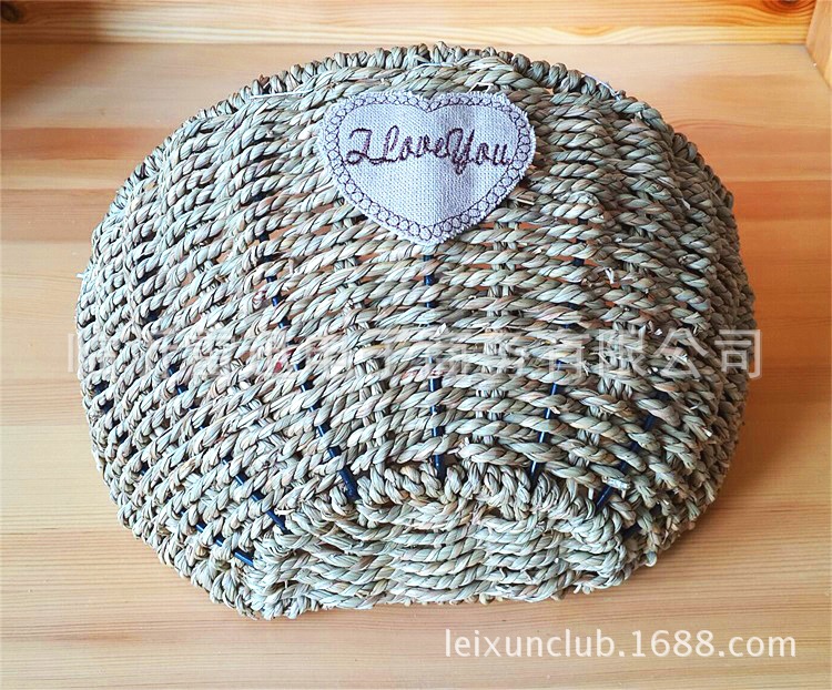 鐵藝草編壁掛花籃