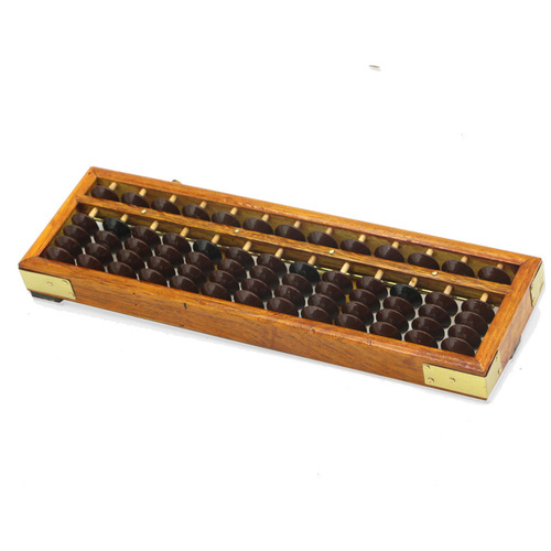 13-Column Children's Abacus Small School Students Mental Abacus, Redwood-Style Kindergarten Student Abacus