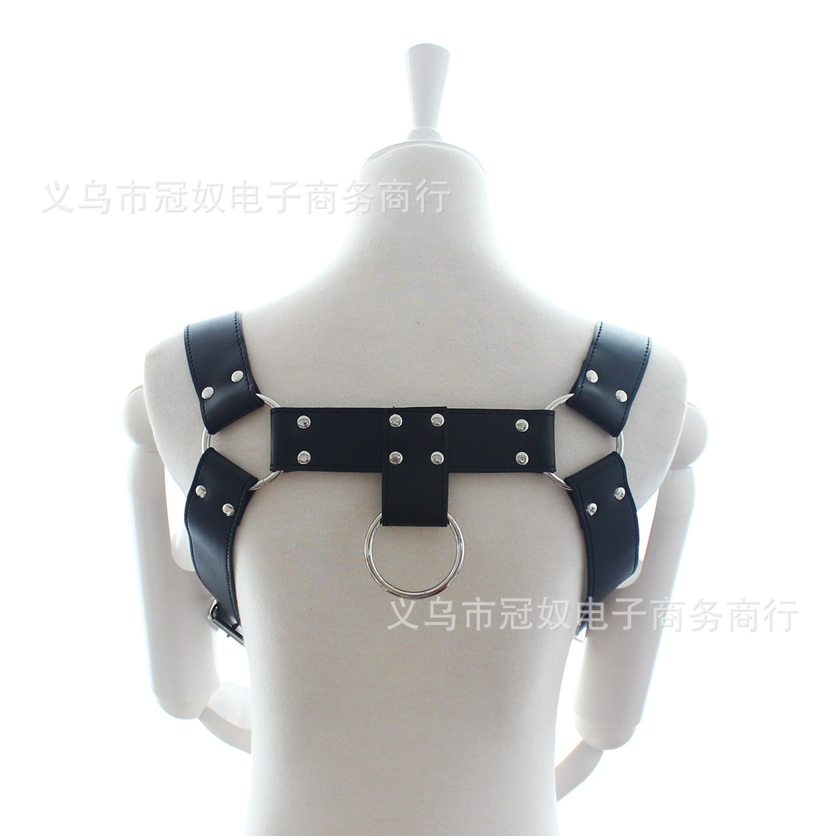 义乌外贸工厂黑色皮革束缚胸衣猛男装扮舞会个性胸衣肌肉男背带-阿里巴巴