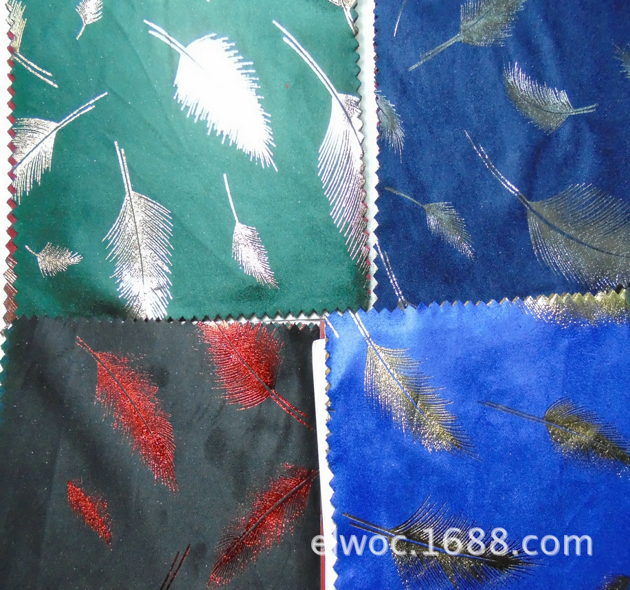 羽毛纹亮光布料 柔软服饰衣服面料 大小尾巴毛 飞羽装饰布4245