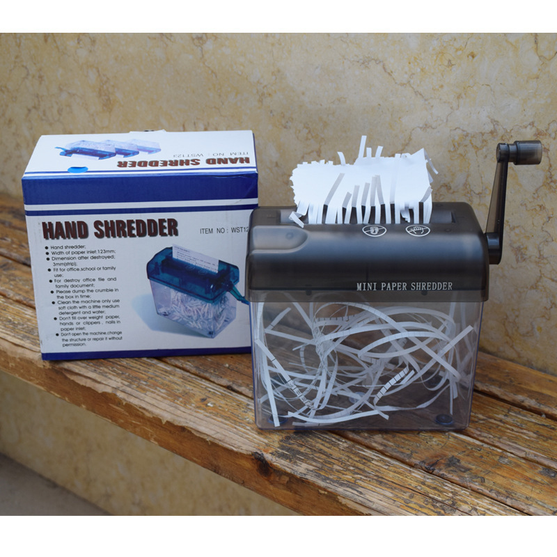 2021 Creative Mini Small Hand Shredder Small Desktop Office Paper