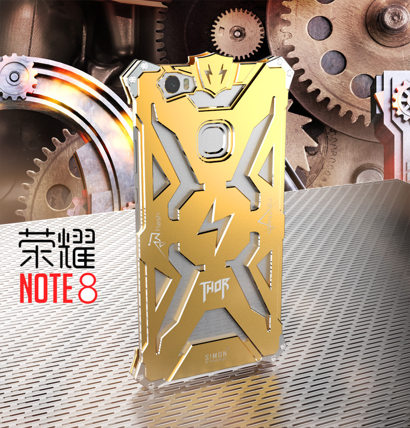 SIMON THOR Aviation Aluminum Alloy Shockproof Armor Metal Case Cover for Huawei Honor Note 8